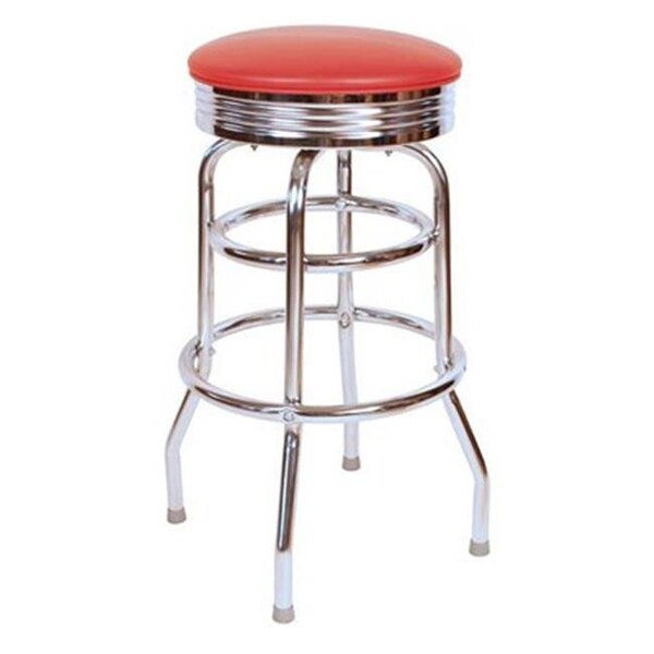 Richardson Seating Corp Richardson Seating Corp 1971RED 1971- 30 in. Floridian Swivel Bar Stool; Red - Chrome 1971RED - main